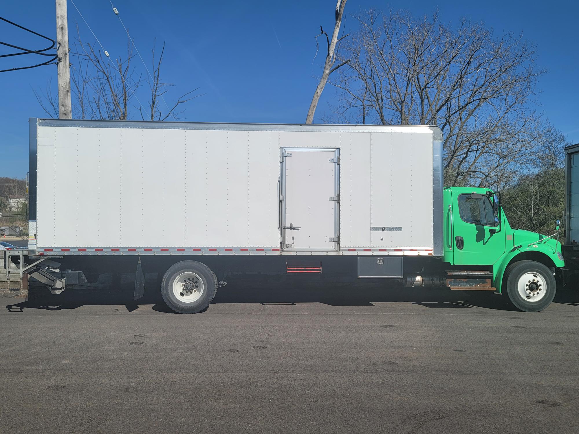 Freightliner transporting freight